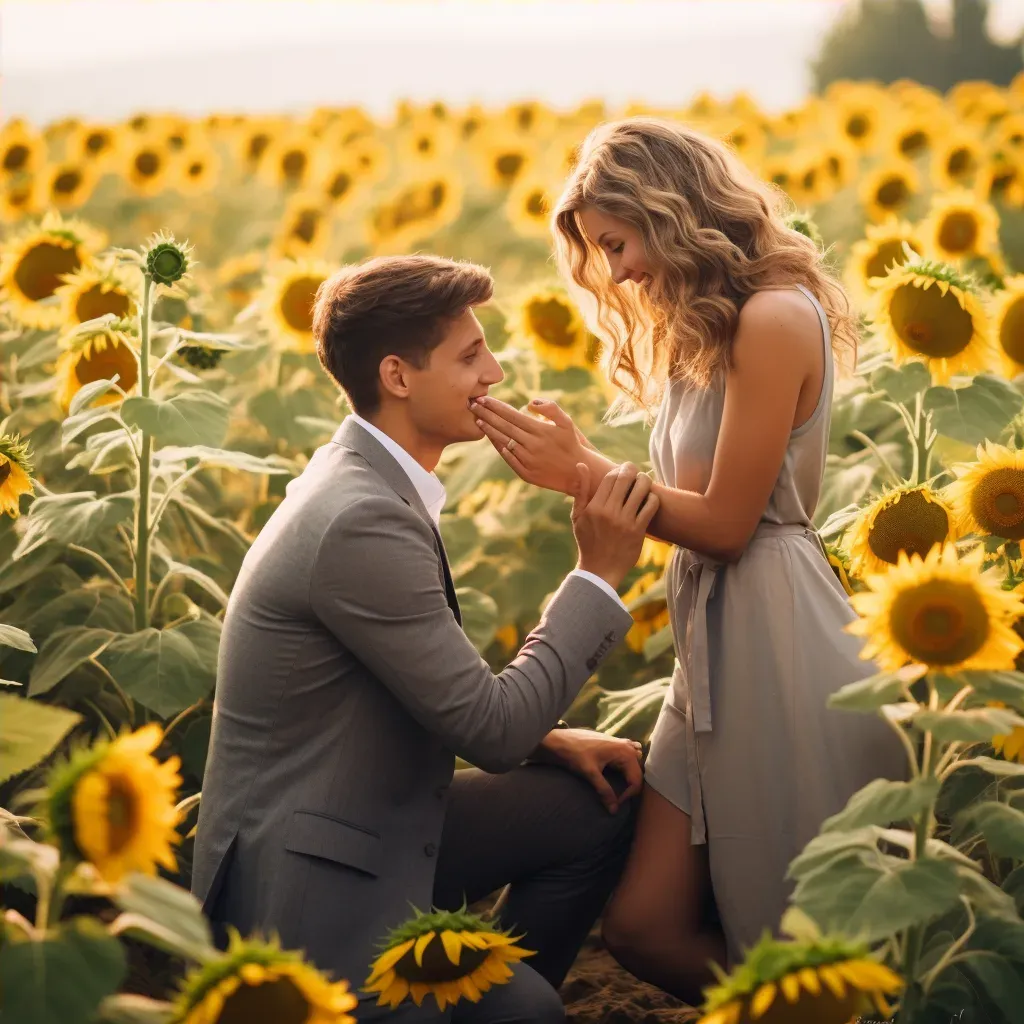 Proposal couple sunflower field - Image 4