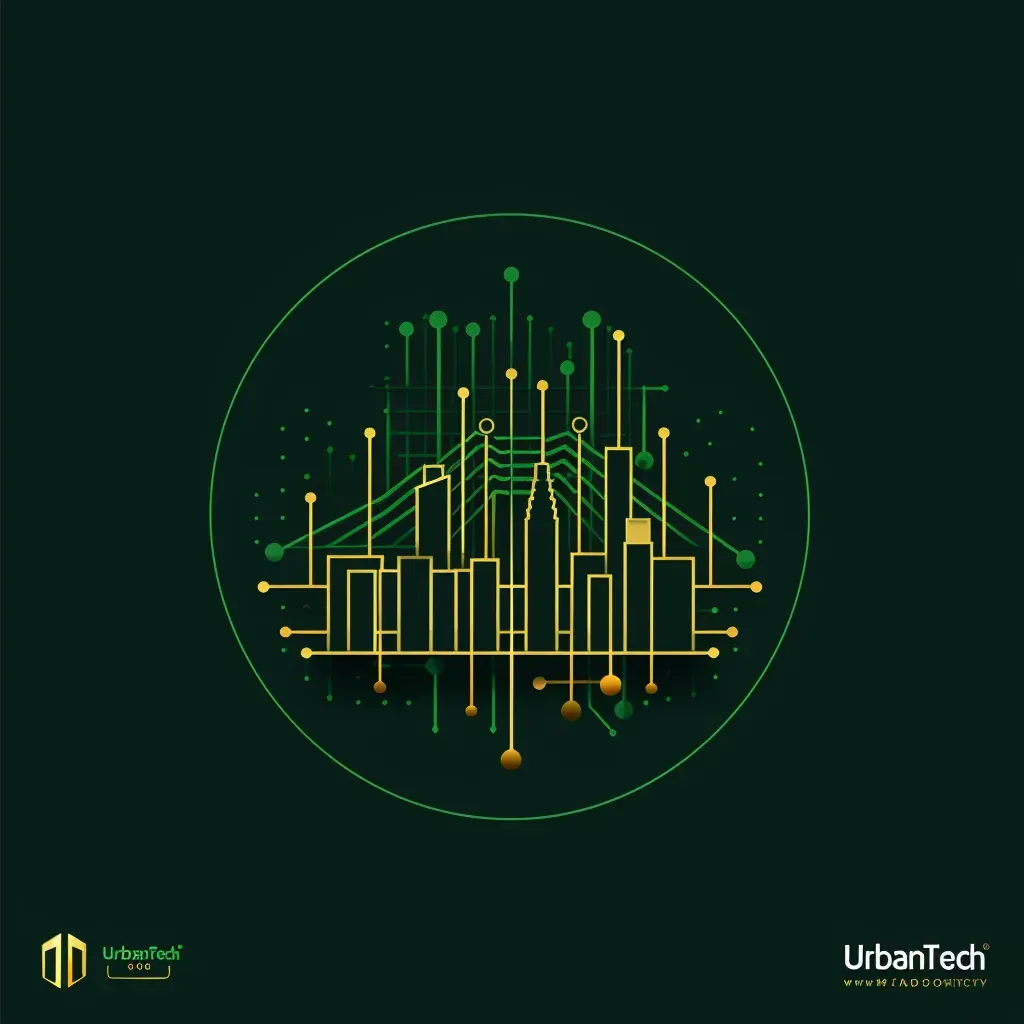 Elegant and sophisticated logo with a cityscape icon in green and gold - Image 2