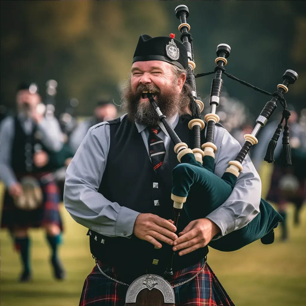 Scottish Highland games with caber tossing and bagpipe music - Image 4