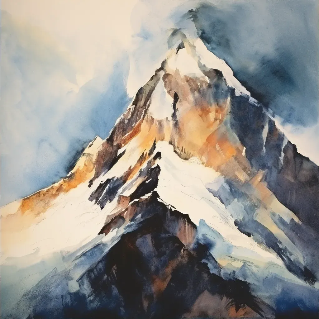 Image of a mountain peak in clouds, symbolizing triumph - Image 2