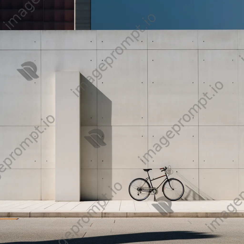 Sleek city bike parked in front of minimalist architecture - Image 2