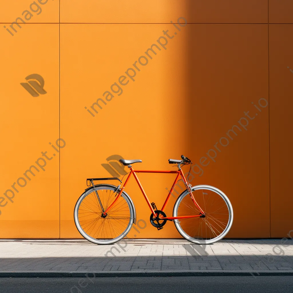 Sleek city bike parked in front of minimalist architecture - Image 4