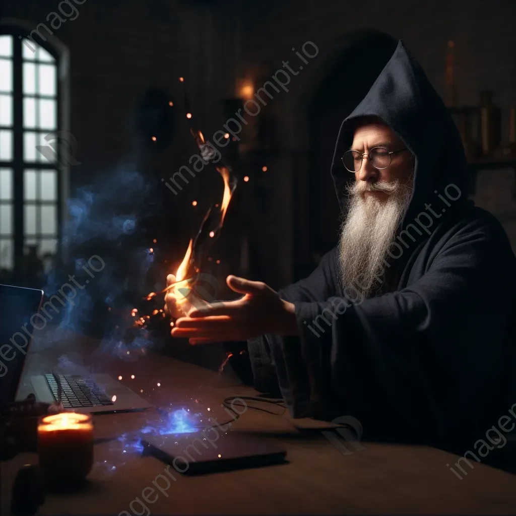 Coding wizard casting spells to fix website bugs - Image 2