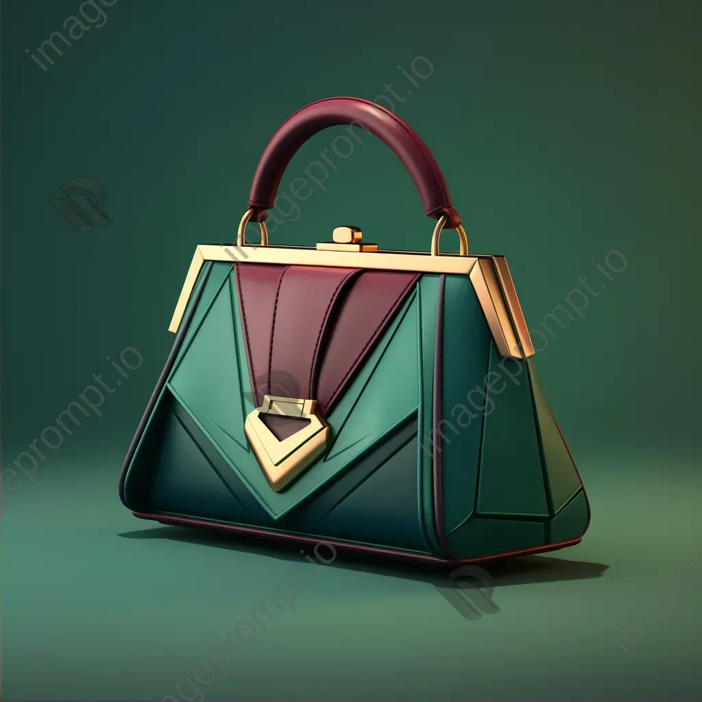 Low poly representation of a classy handbag with Art Deco influences - Image 2