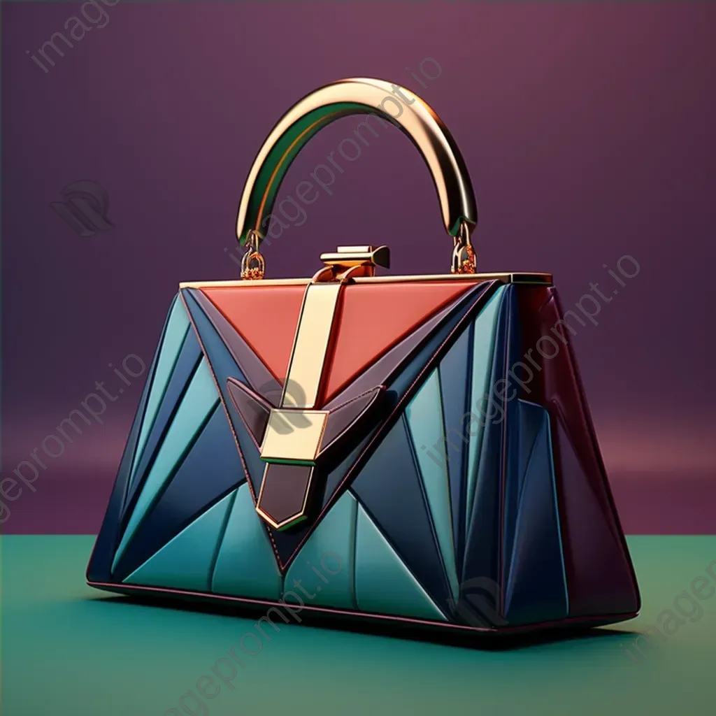 Low poly representation of a classy handbag with Art Deco influences - Image 4