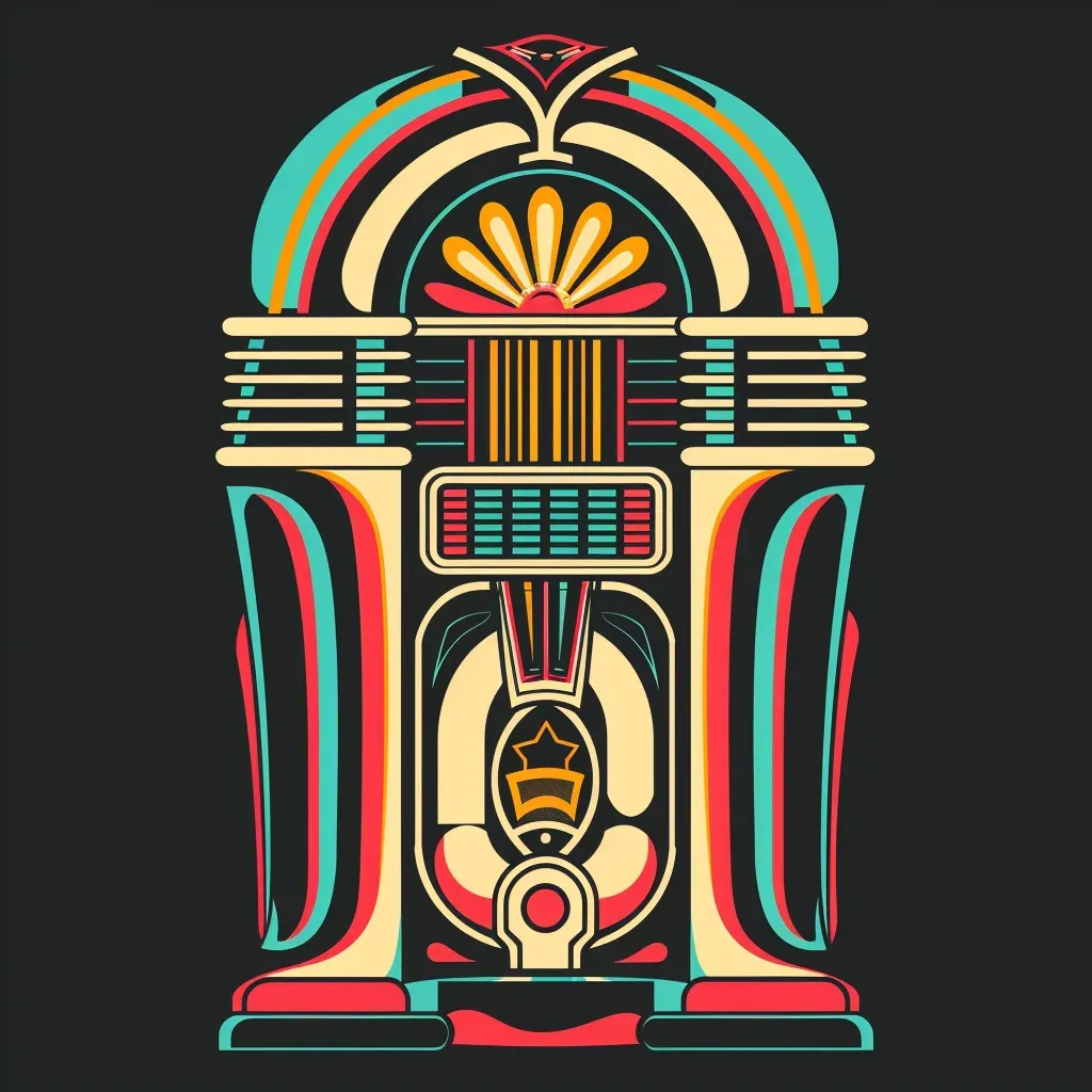 retro stylized jukebox logo - Image 2