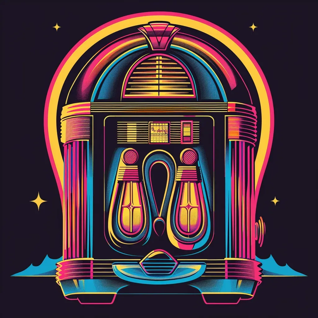 retro stylized jukebox logo - Image 3