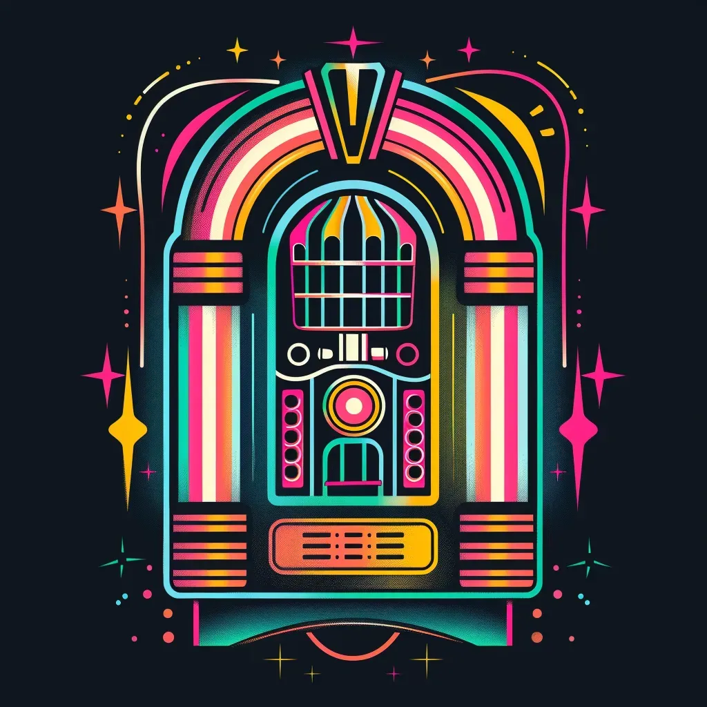 retro stylized jukebox logo - Image 4