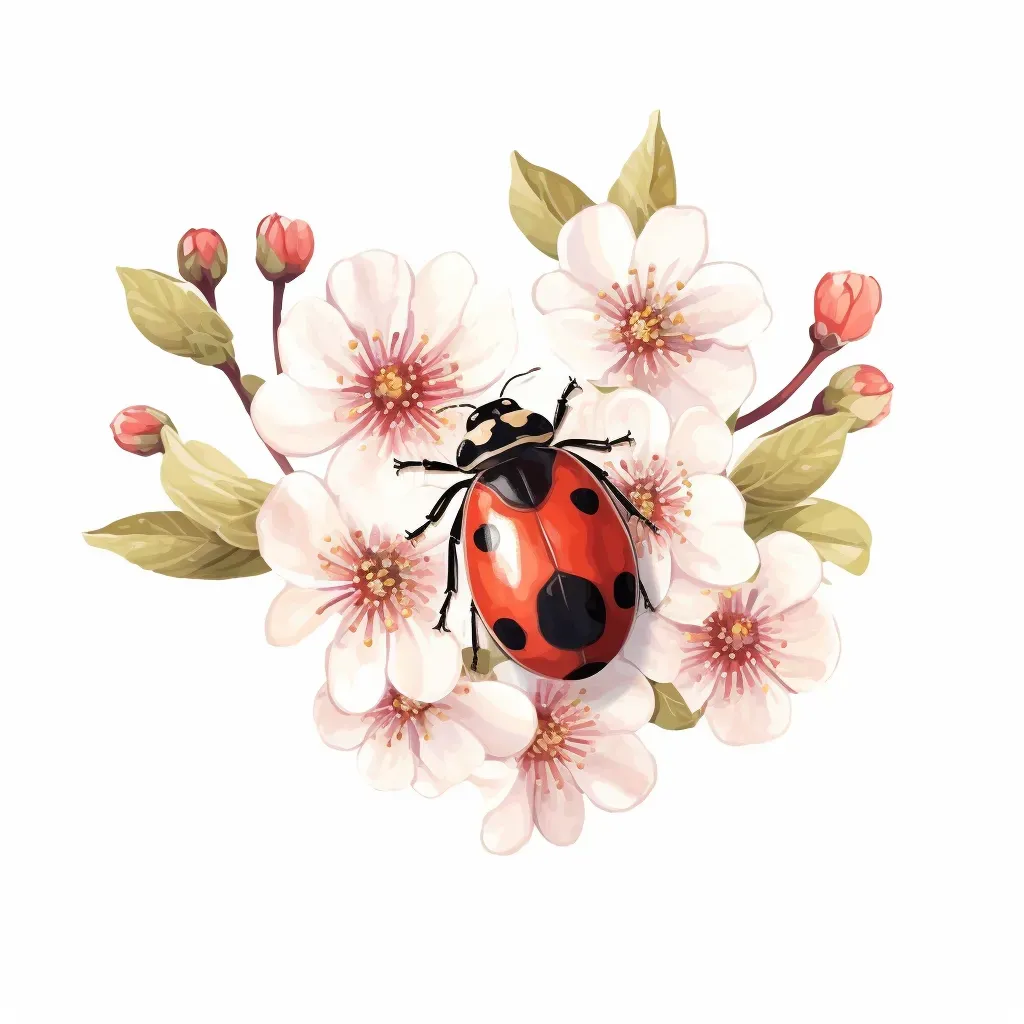 Spring blooms and ladybug logo - Image 1