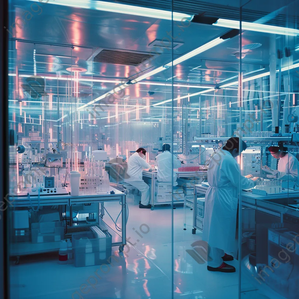 Scientists working in a pharmaceutical lab - Image 3