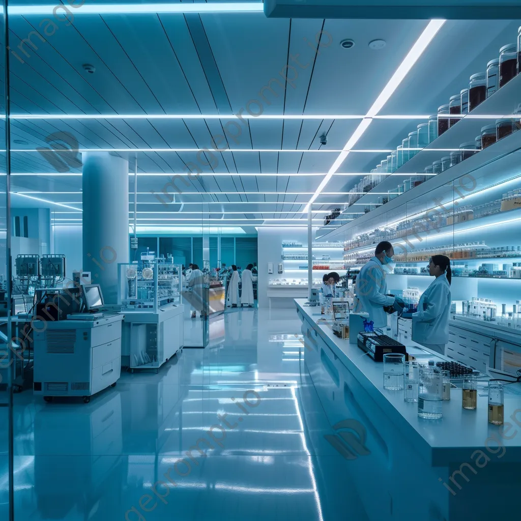 Scientists working in a pharmaceutical lab - Image 4