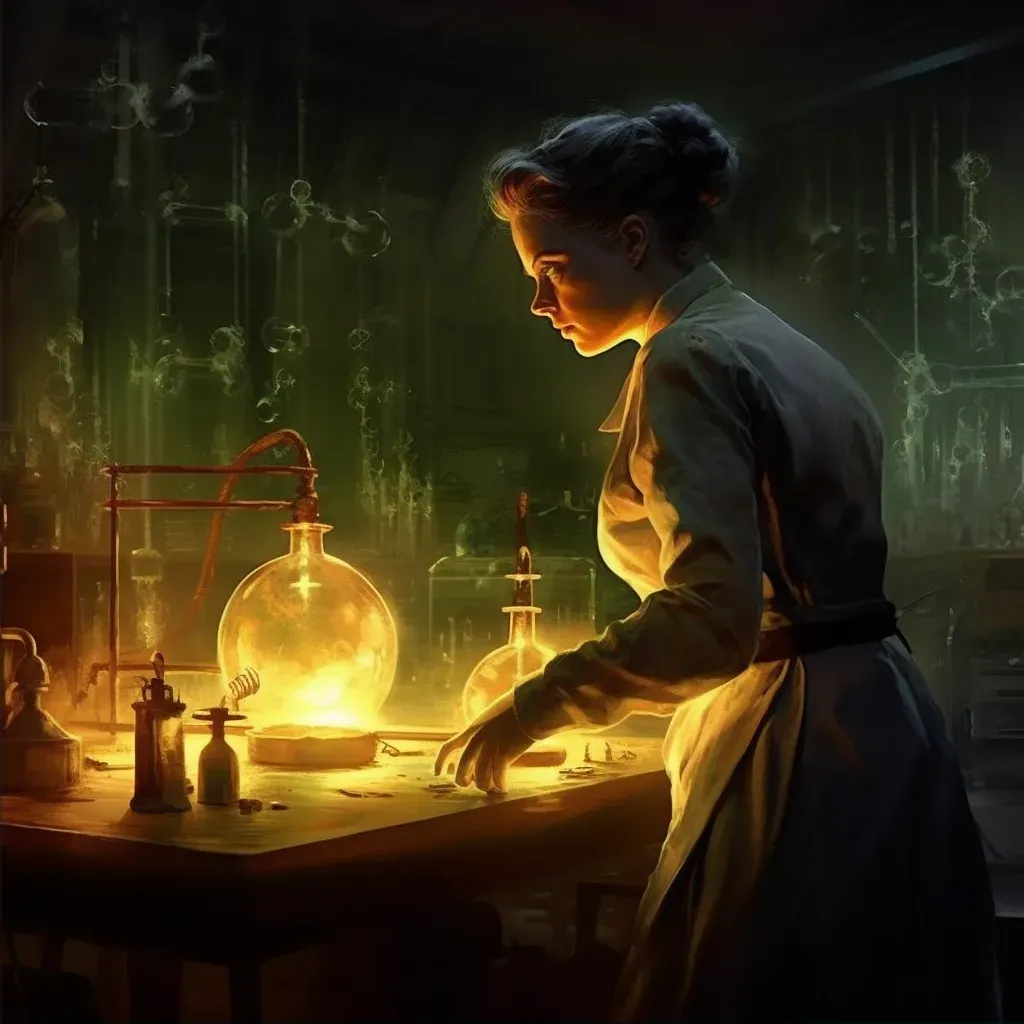 Marie Curie working in her laboratory with discoveries in radioactivity - Image 2