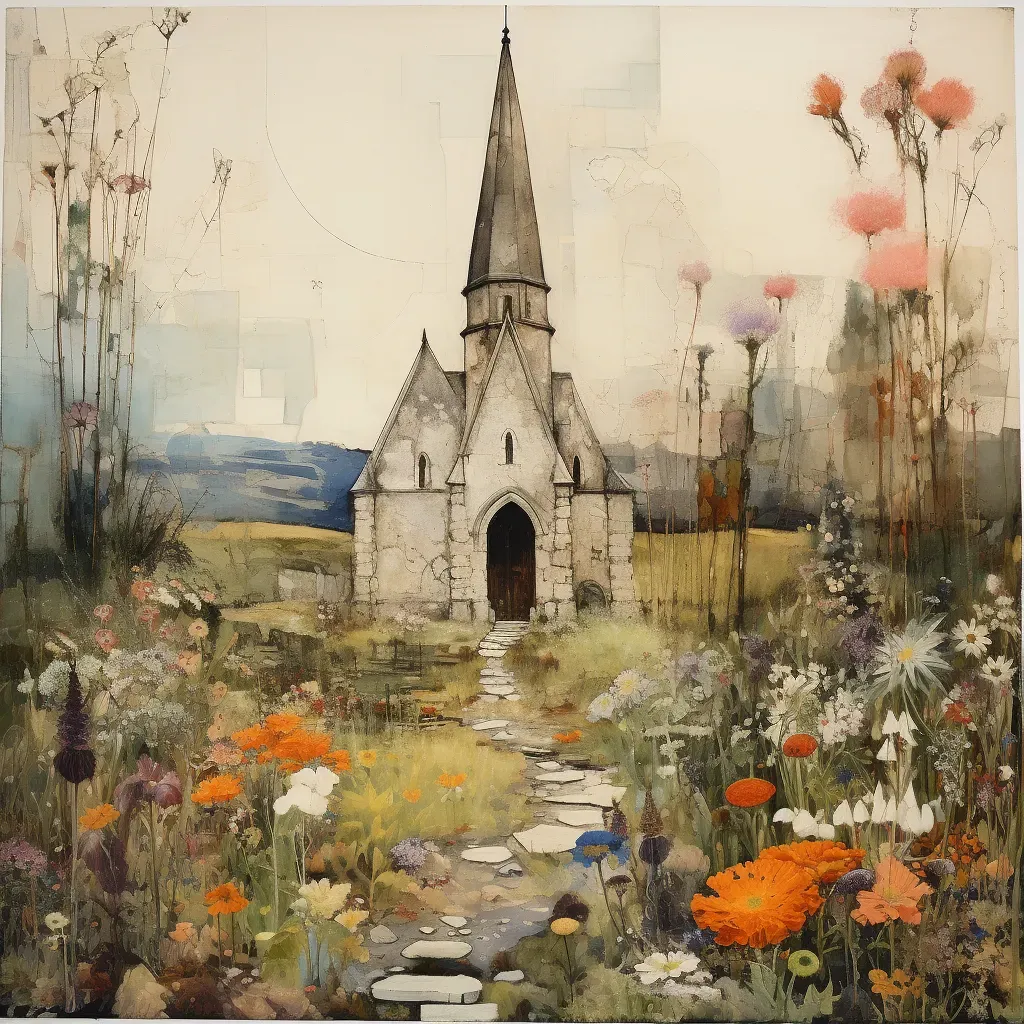 Old Stone Church in a European Countryside Meadow - Image 2