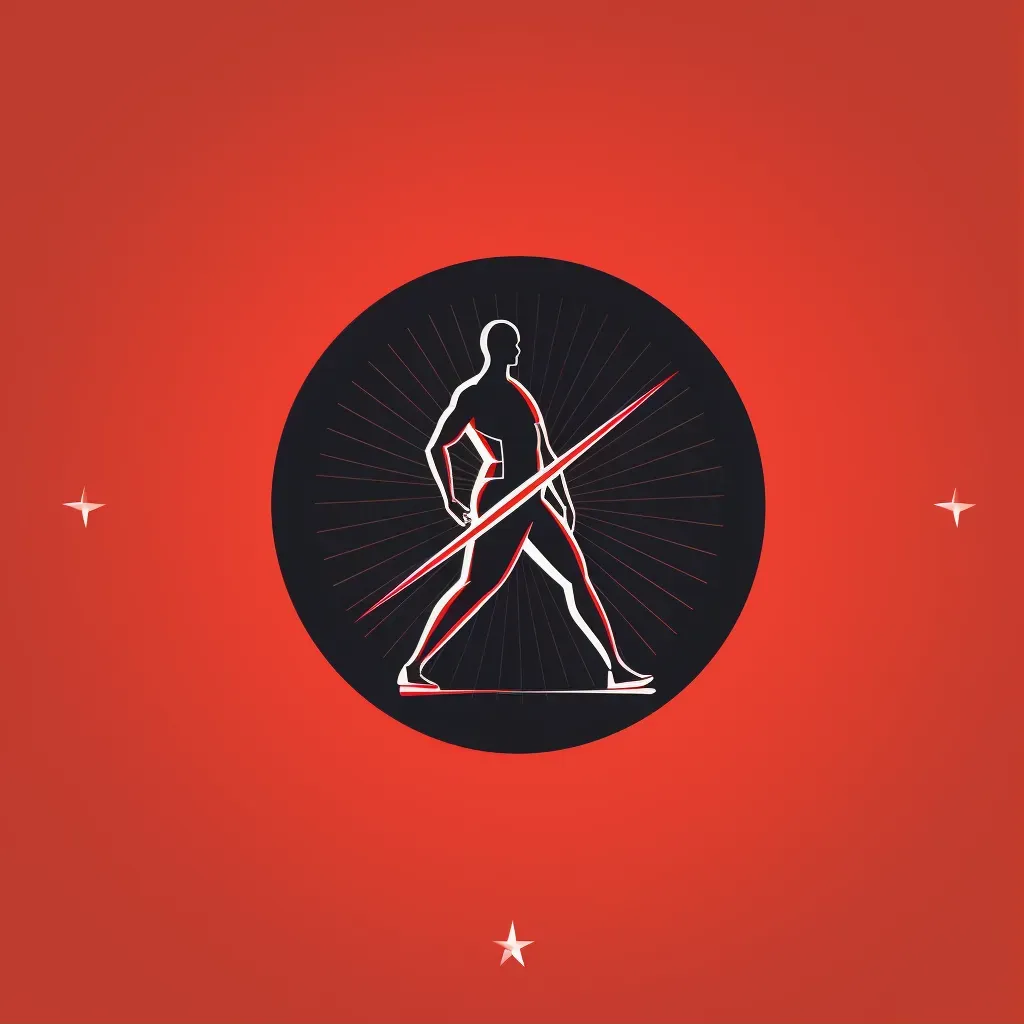 Bold and dynamic physiotherapy clinic logo in red and black colors - Image 1