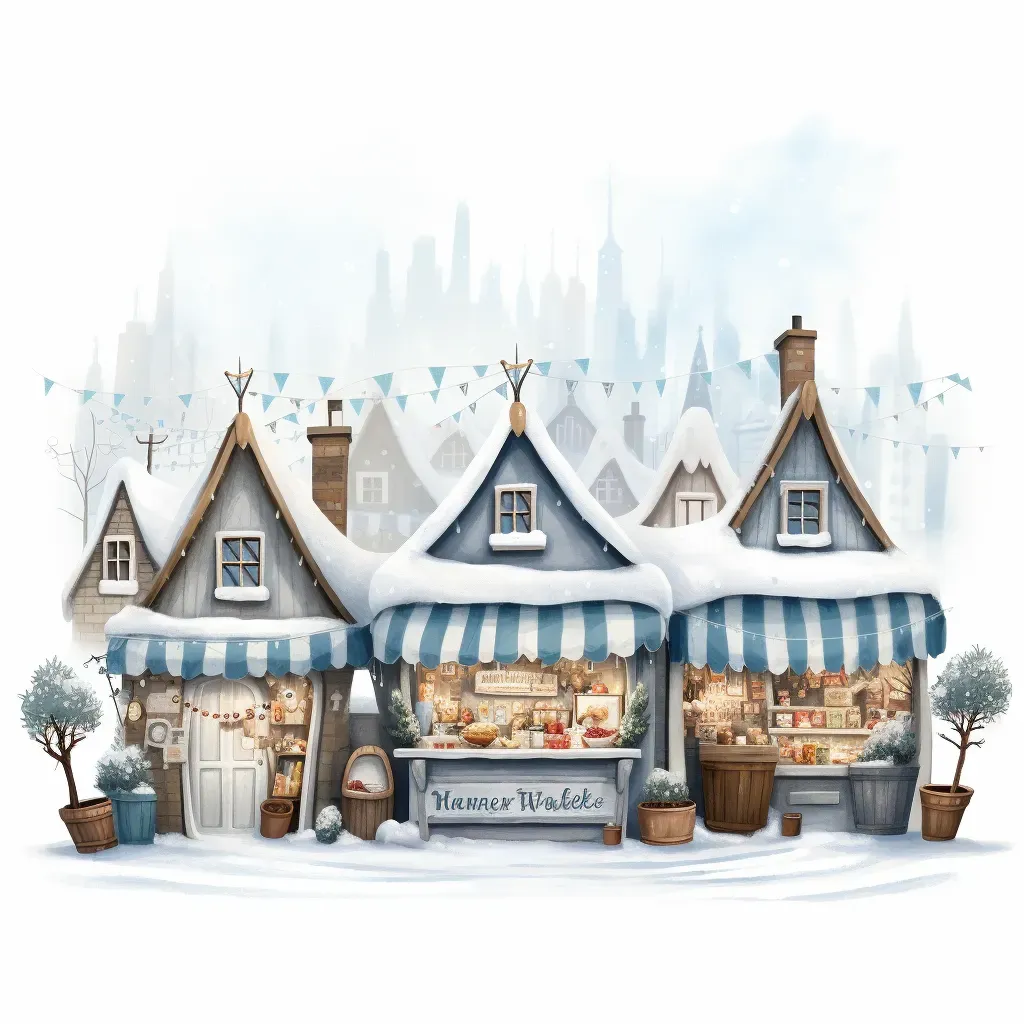 Winter Wonderland Market Logo with Festive Market Stall - Image 2