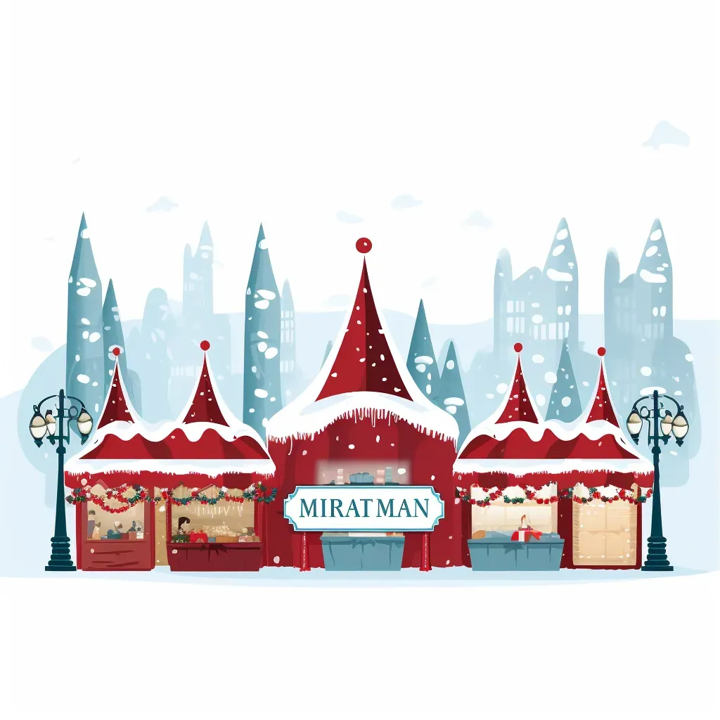 Winter Wonderland Market Logo with Festive Market Stall - Image 3