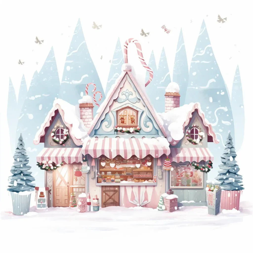 Winter Wonderland Market Logo with Festive Market Stall - Image 4