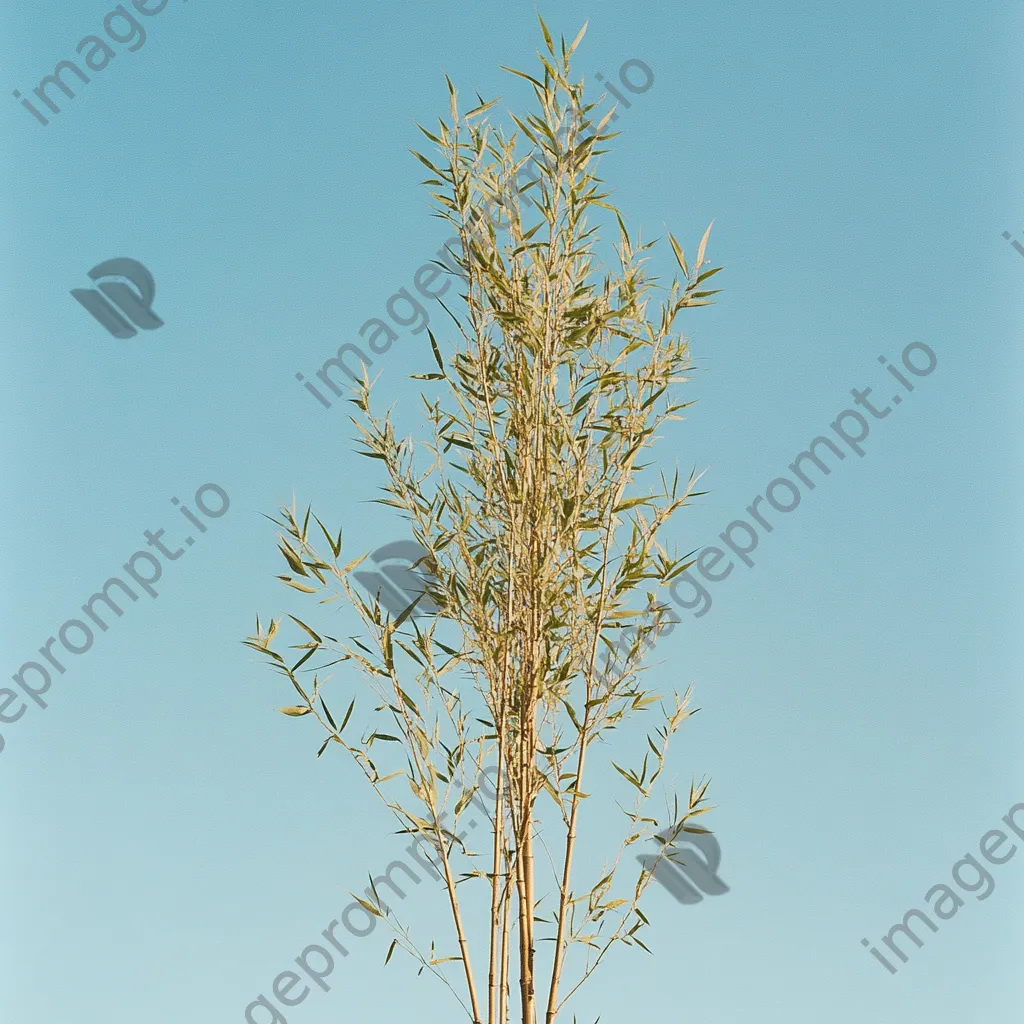 Tall bamboo stalks against blue sky - Image 2