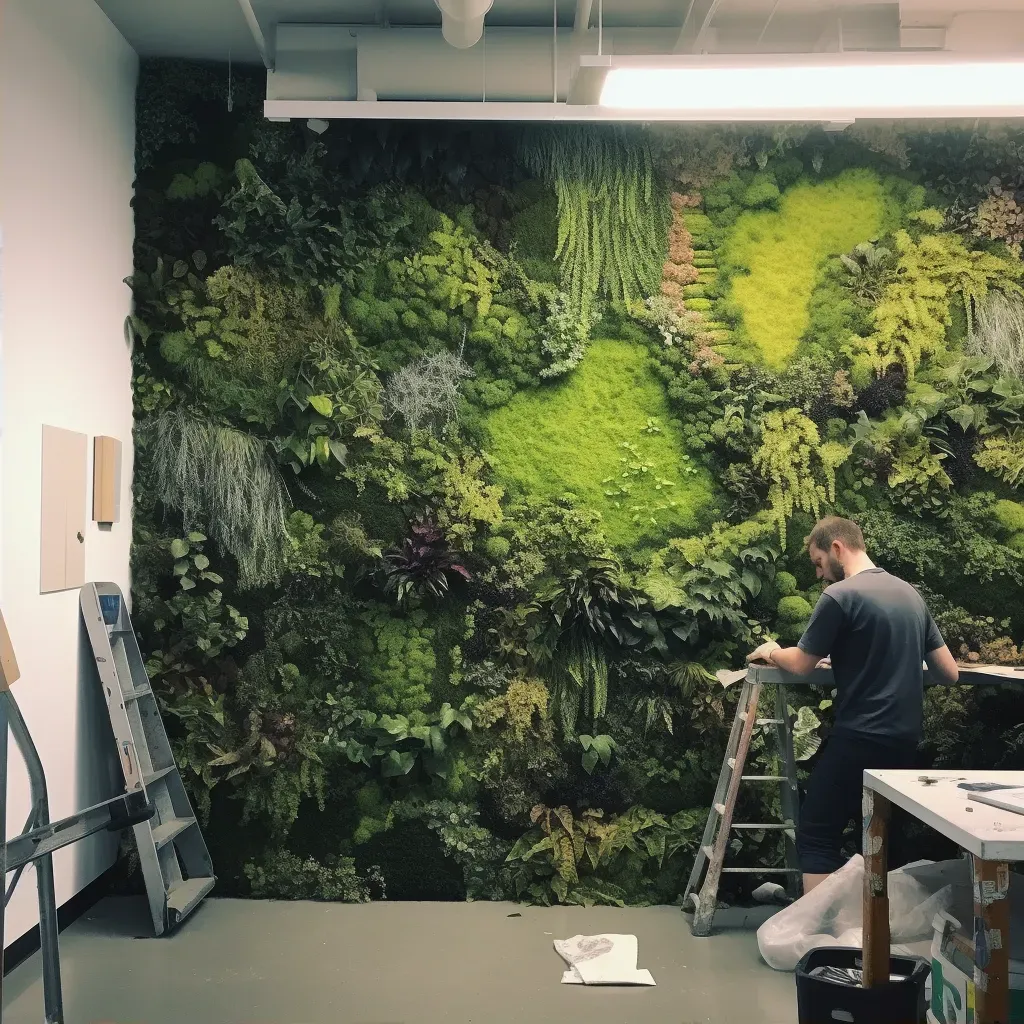 Living wall installation inside an office building for air purification - Image 2