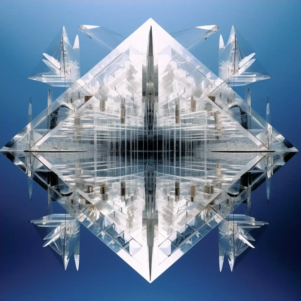 Illustration of crystal microcosm with geometric patterns - Image 4