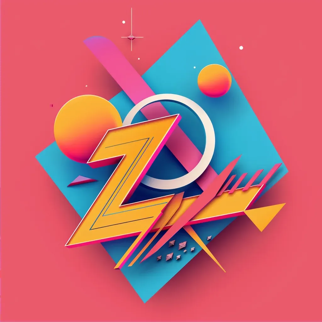 retro bold 3d typeface logo - Image 2