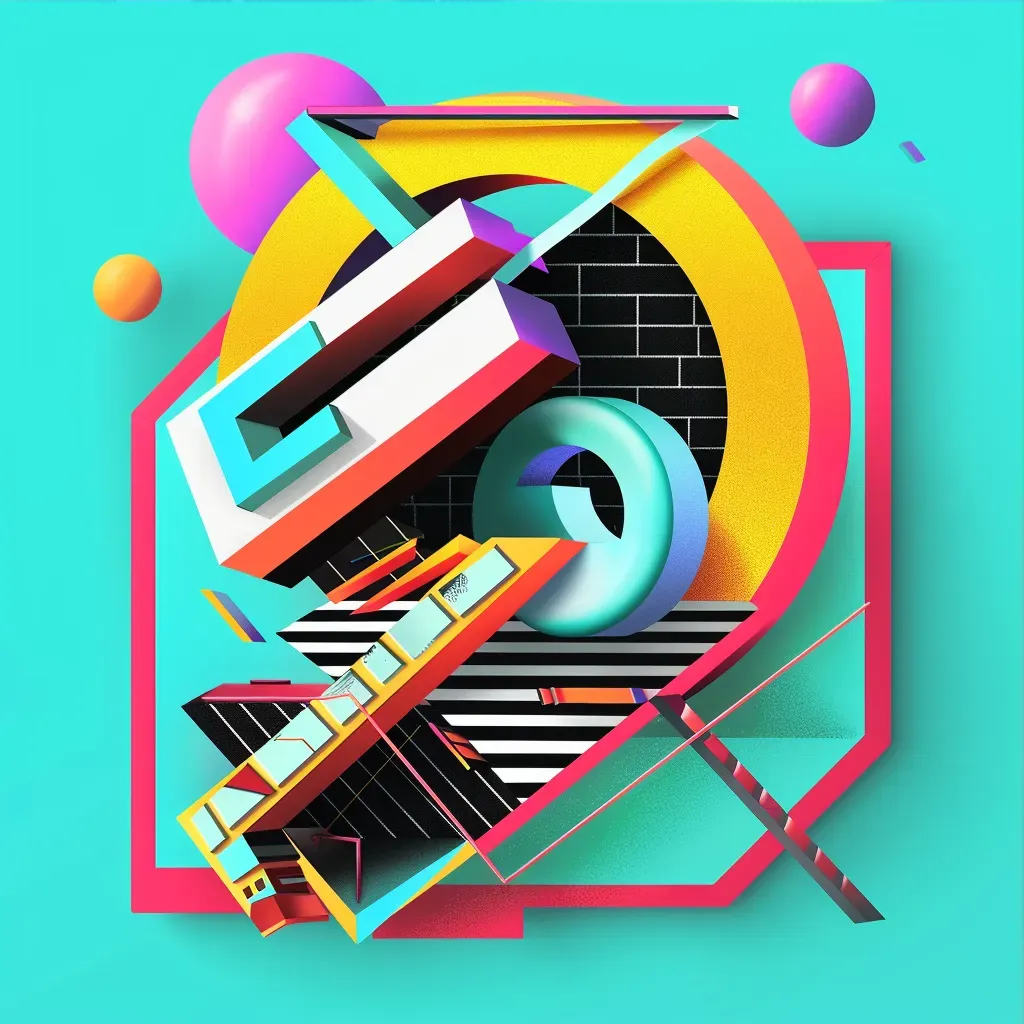 retro bold 3d typeface logo - Image 3