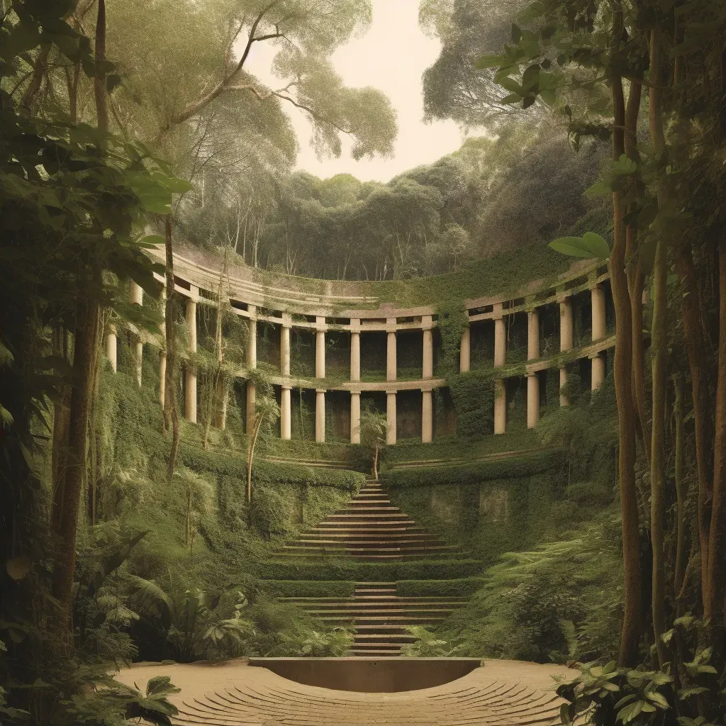 Greek amphitheater in Amazonian rainforest - Image 2