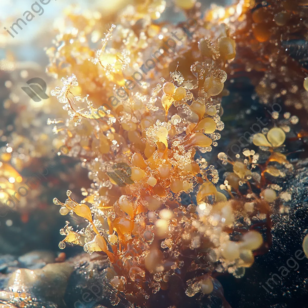 Macro shot of seaweed and tiny crabs in a rock pool - Image 3