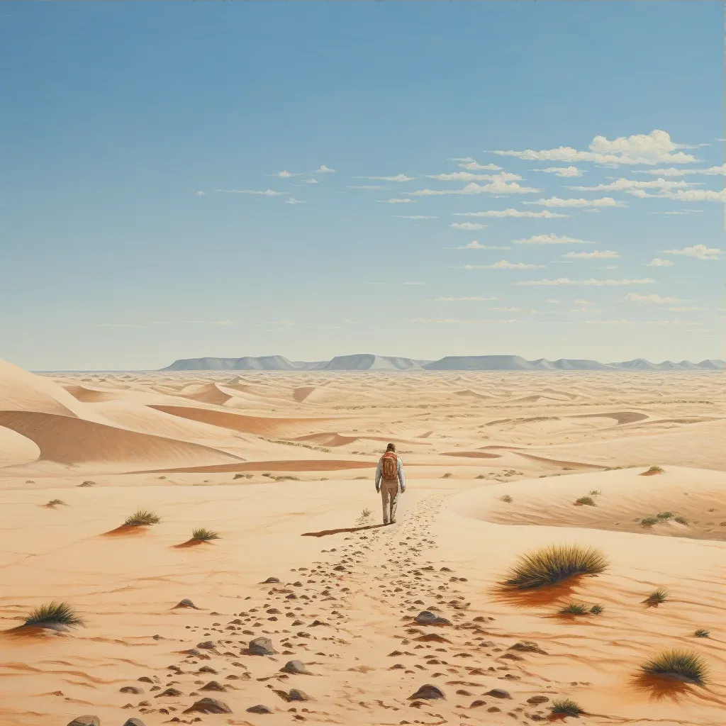 Traveler Walking in Vast Desert - Image 3