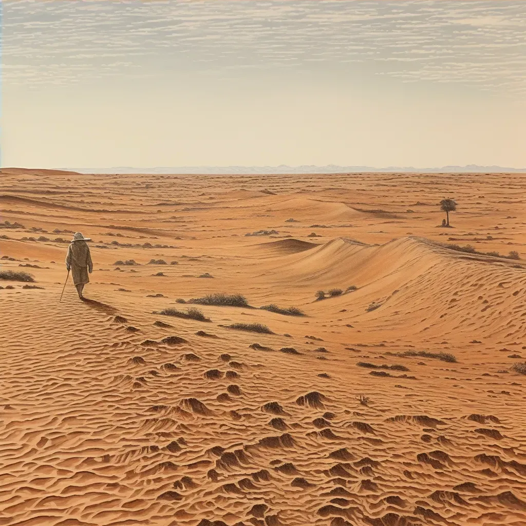 Traveler Walking in Vast Desert - Image 4