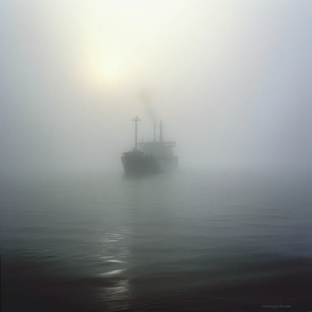 Ship Navigating Through Dense Fog - Image 2