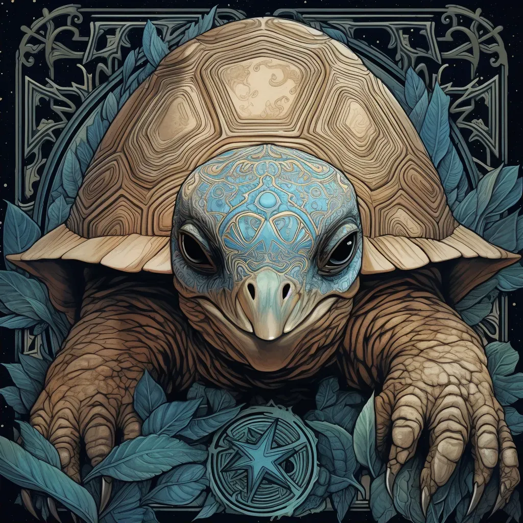 Image of an old tortoise with a wise expression - Image 2