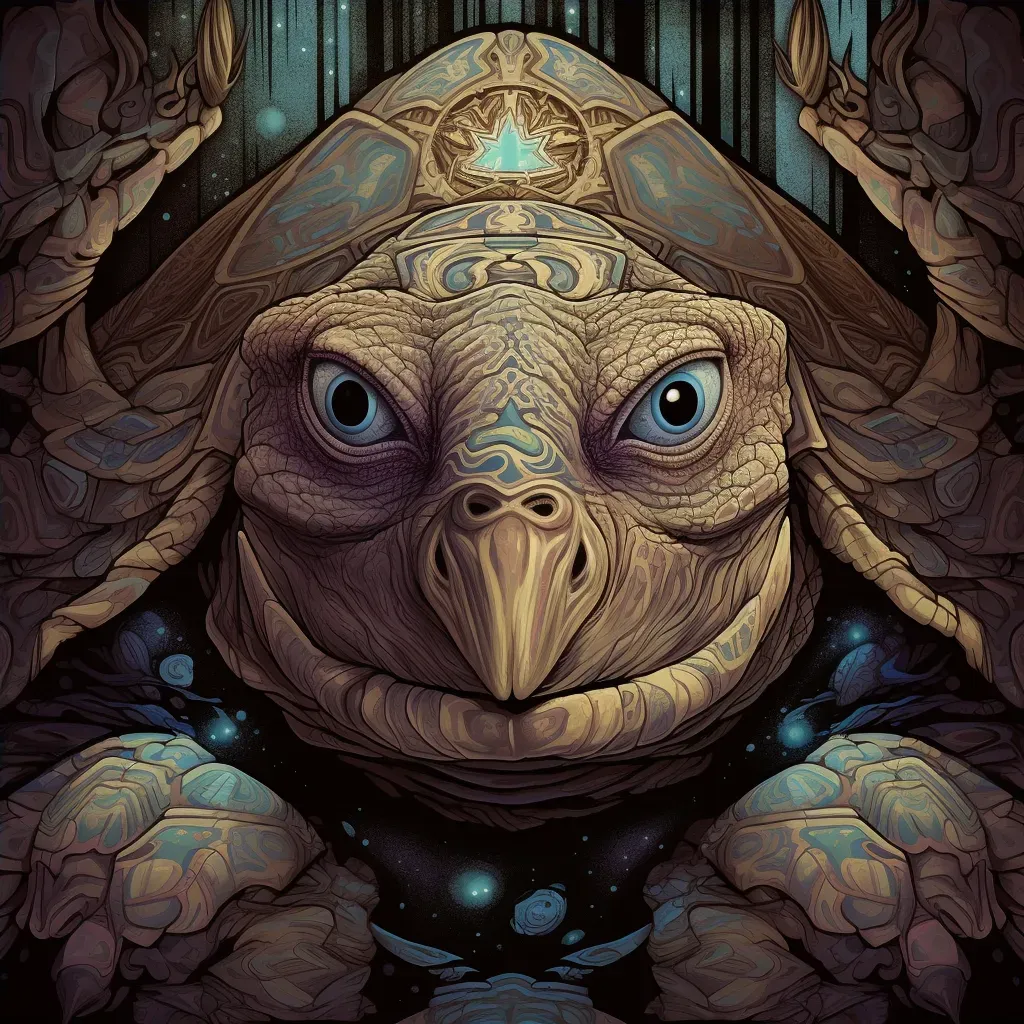 Image of an old tortoise with a wise expression - Image 4