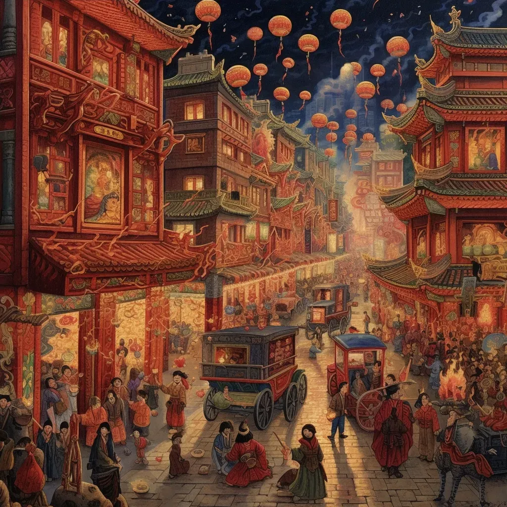 Festive Chinese Street Celebration