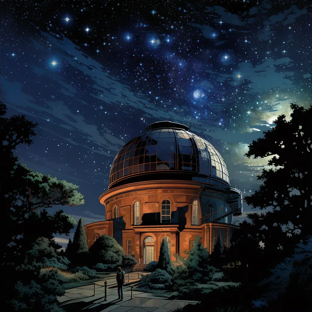 Observatory under a starry sky representing astronomical exploration - Image 2