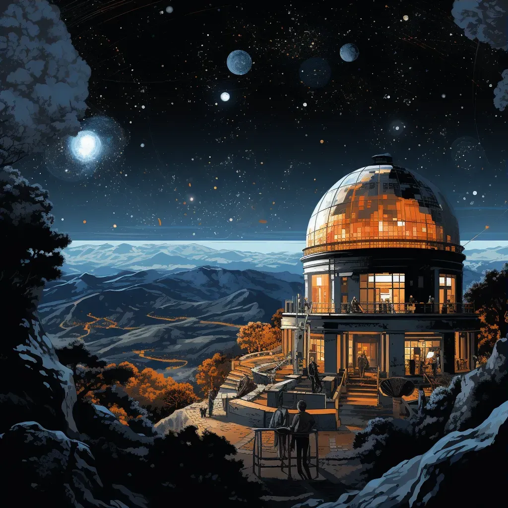 Observatory under a starry sky representing astronomical exploration - Image 3