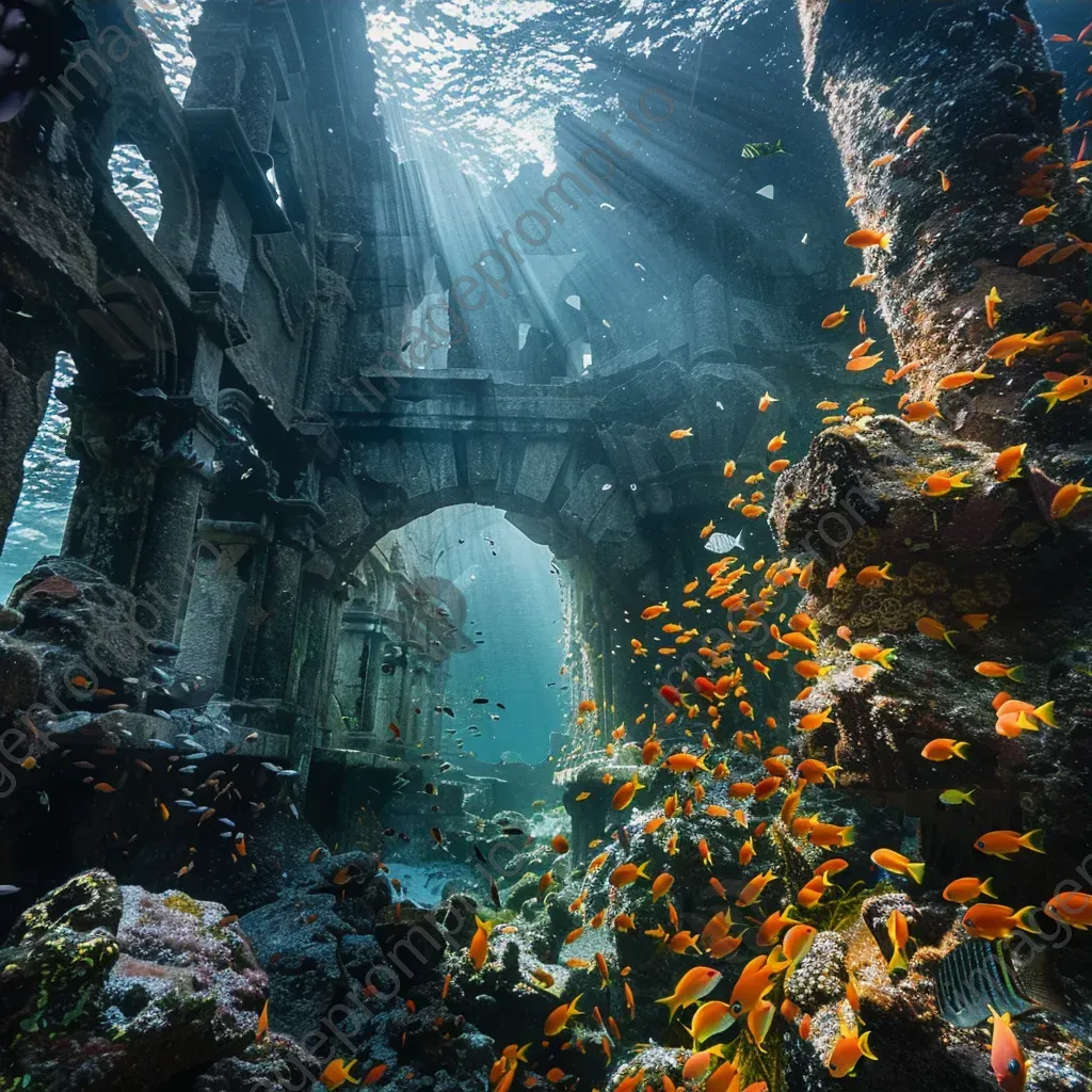 Underwater ruins with tropical fish - Image 3