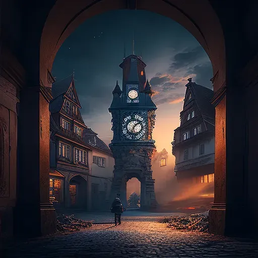 Clock tower with moving clock hands symbolizing passage of time - Image 2