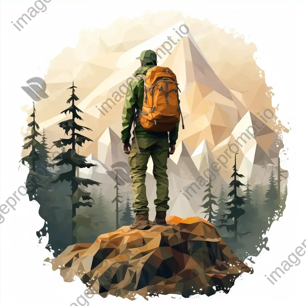 A low-poly wilderness explorer in earth tones - Image 4