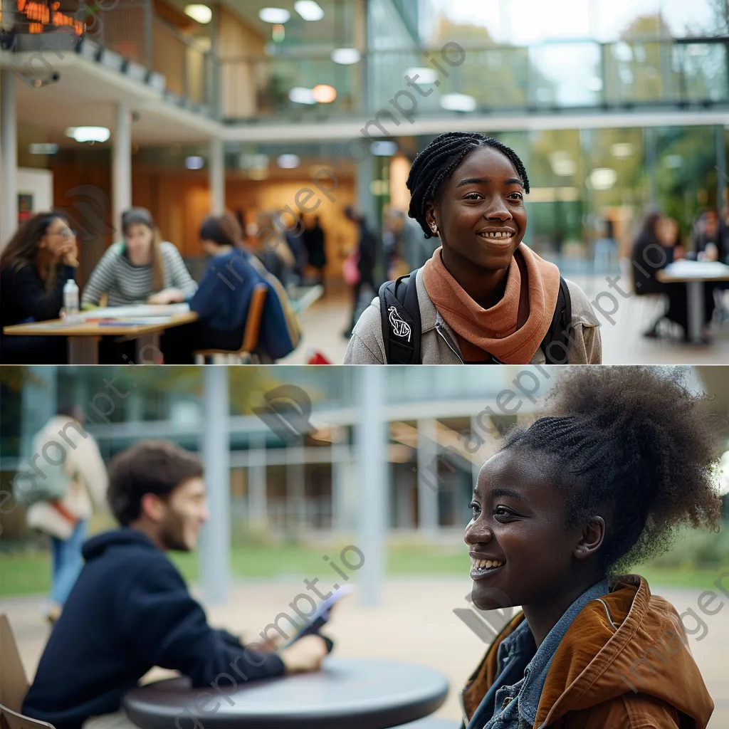 Collage depicting students engaging in various university activities. - Image 2