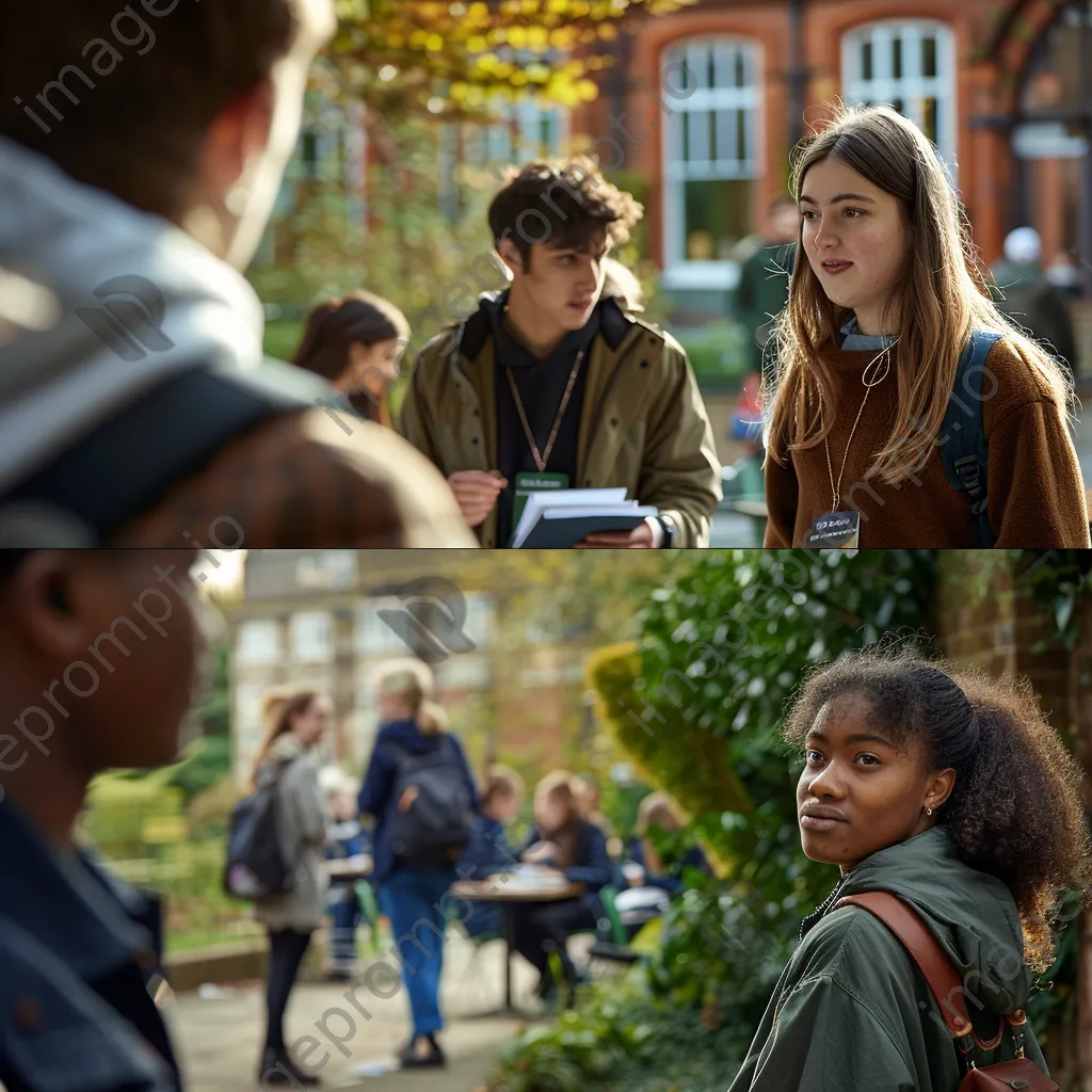 Collage depicting students engaging in various university activities. - Image 4