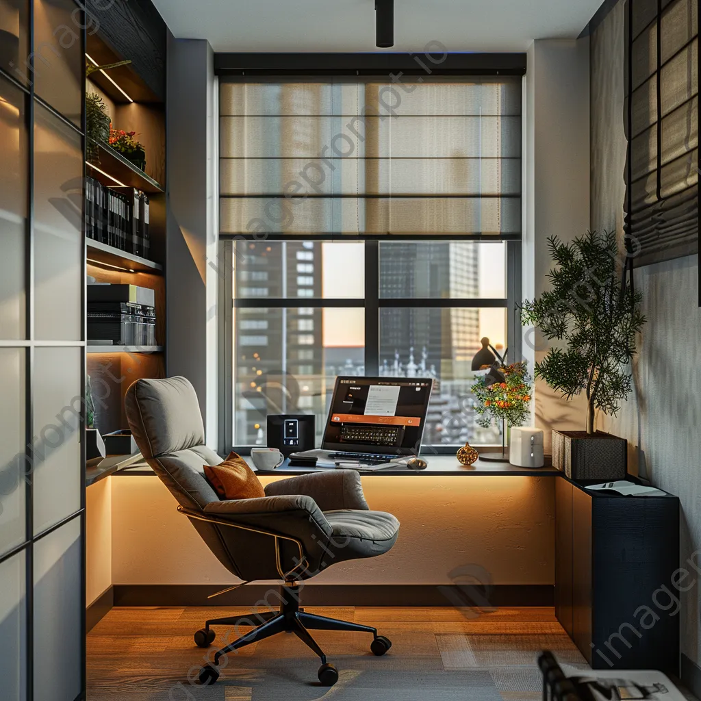 Modern home office with smart technology and IoT devices - Image 3