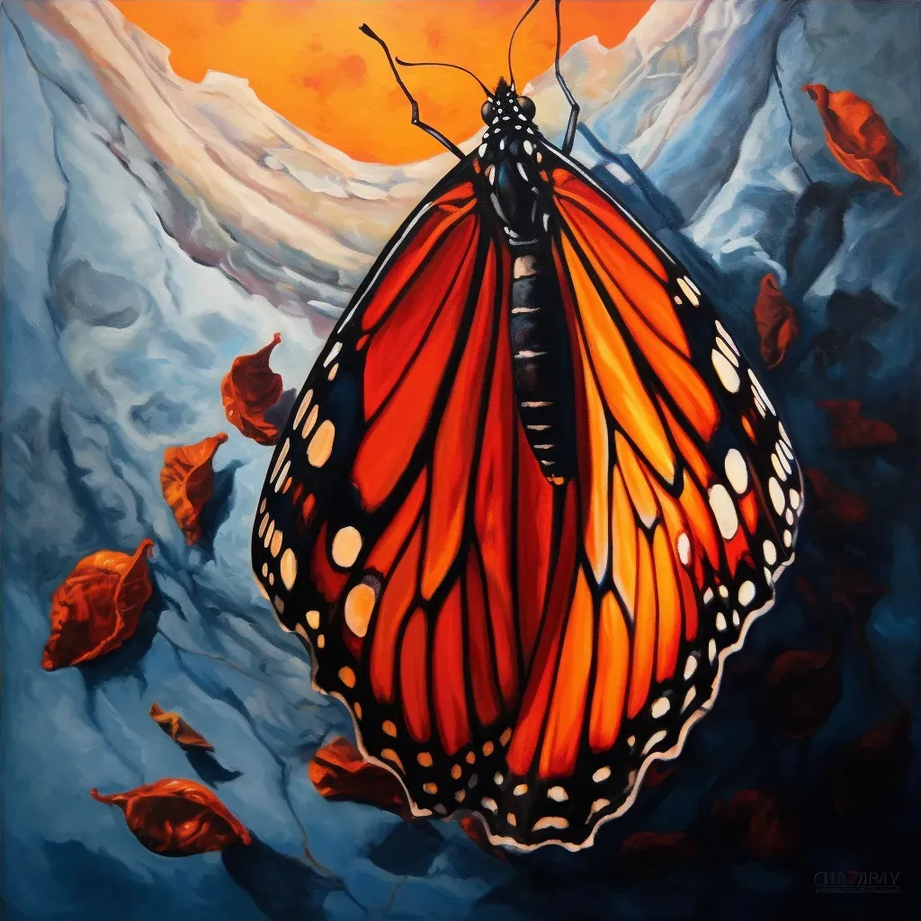 Vibrant butterfly emerging from a cocoon - Image 4