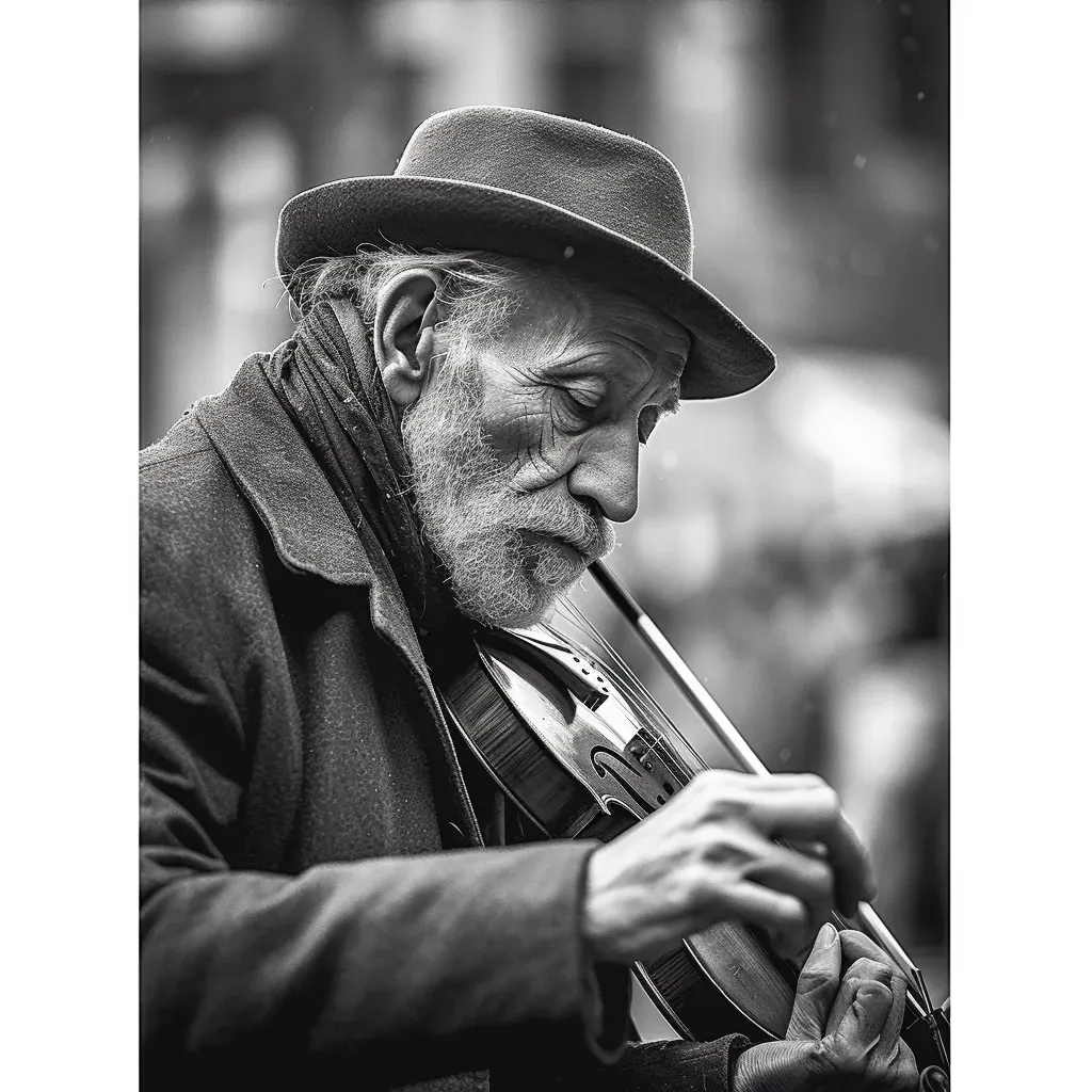 Melancholic street musician - Image 3