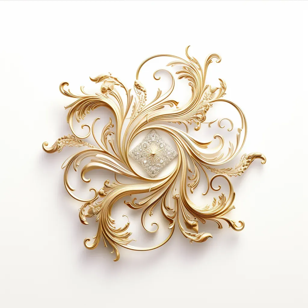 Luxury brand gold filigree logo - Image 3