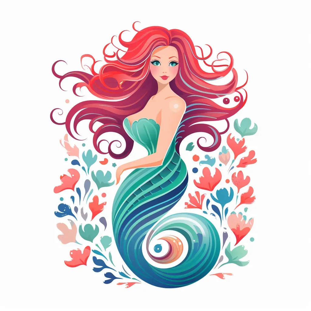 Whimsical Mermaid Logo