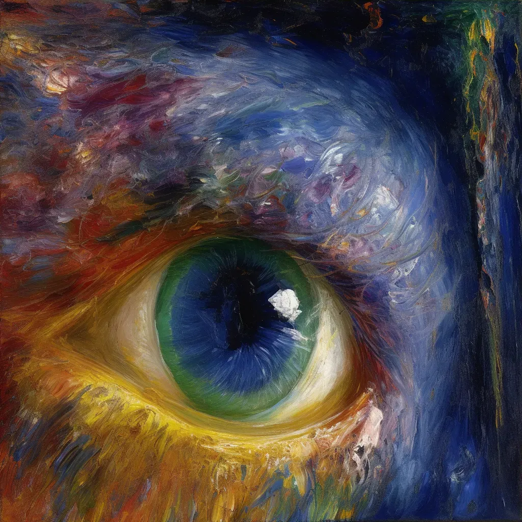 Illustration of detailed surface of a human eye