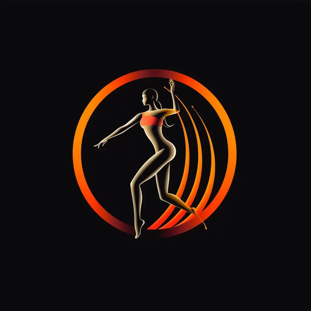 Energetic fitness logo for athleisure brand in orange and black - Image 3