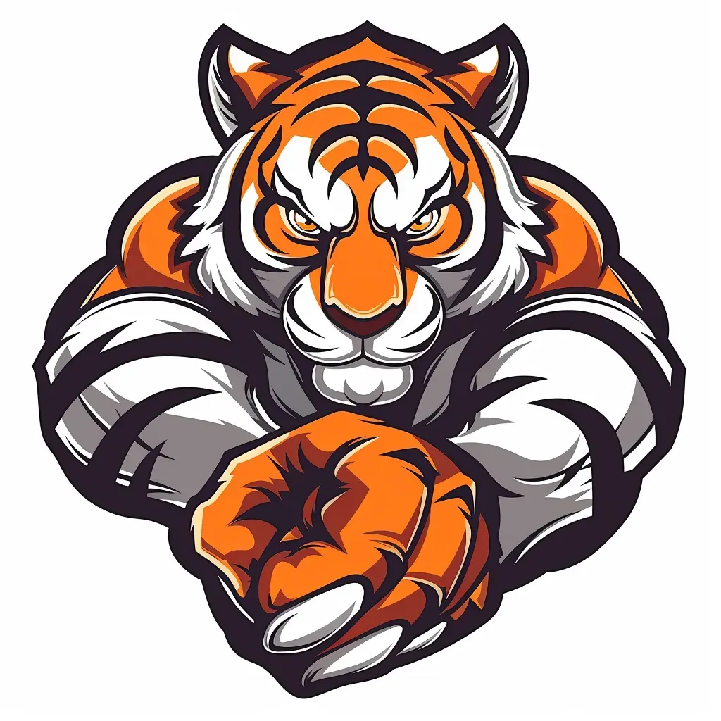 Tiger mascot sports team logo on a white background - Image 2