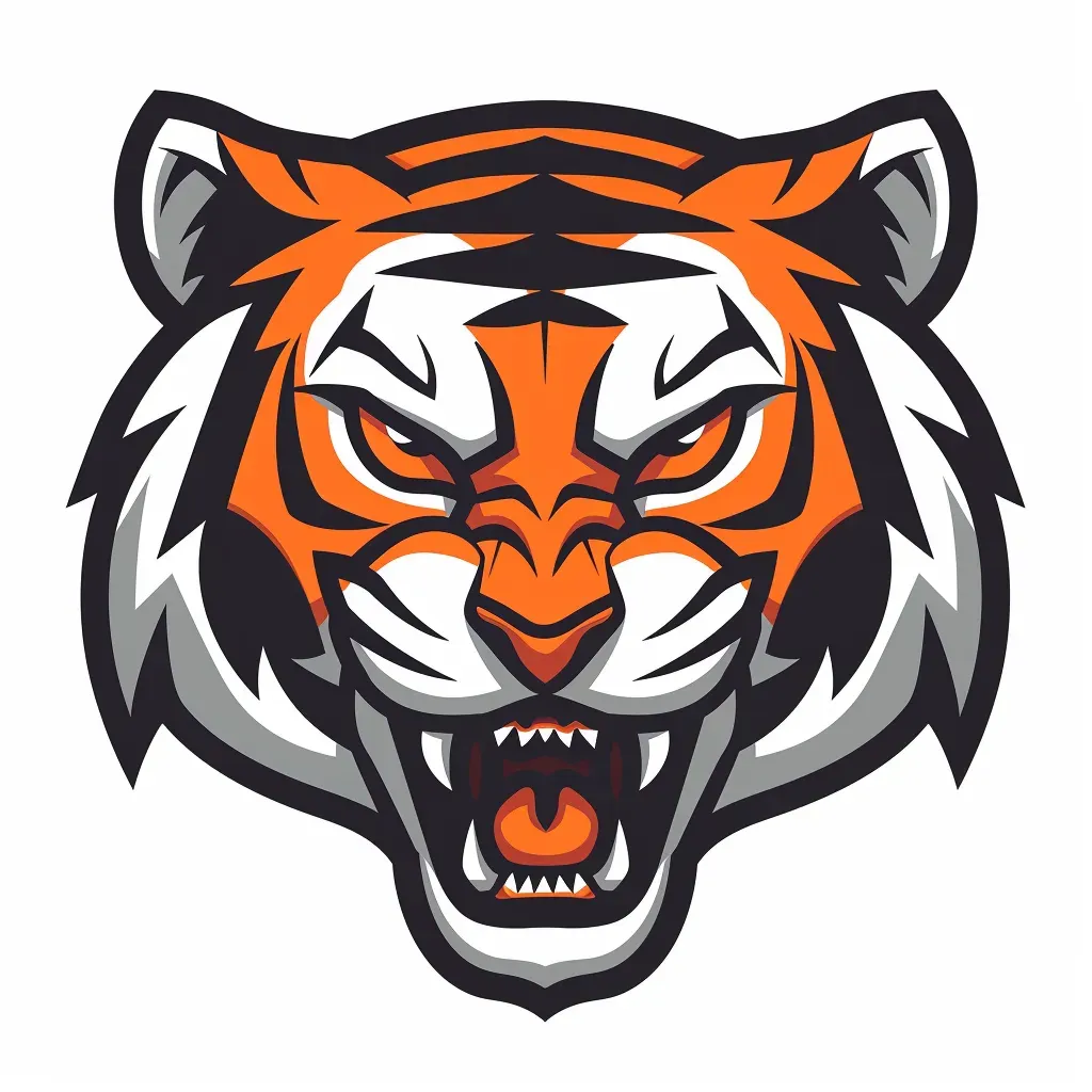 Tiger mascot sports team logo on a white background - Image 4